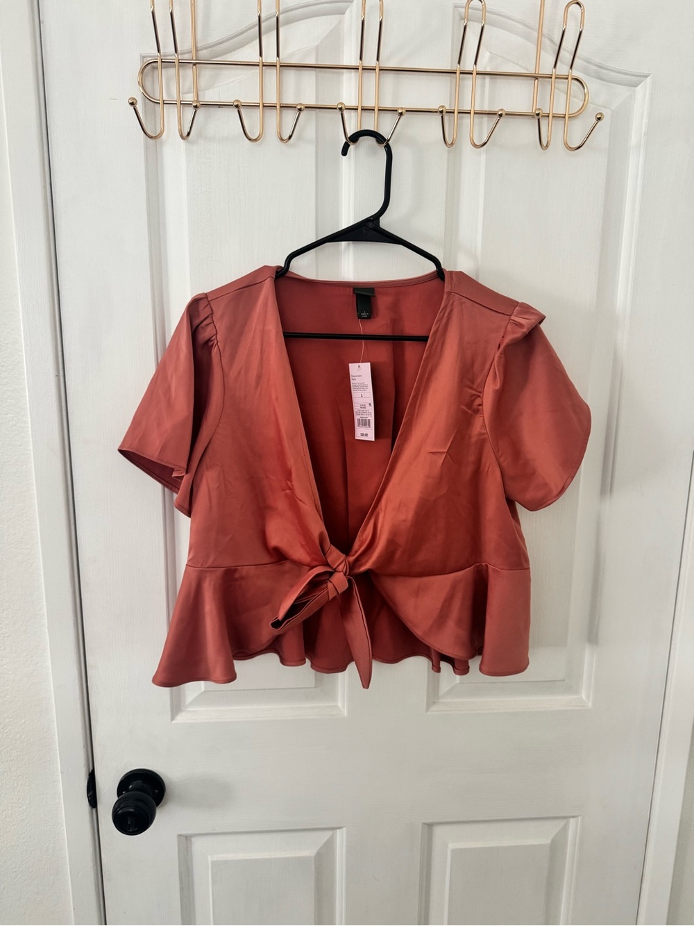 Wild Fable Women’s Tie-Front Satin Top